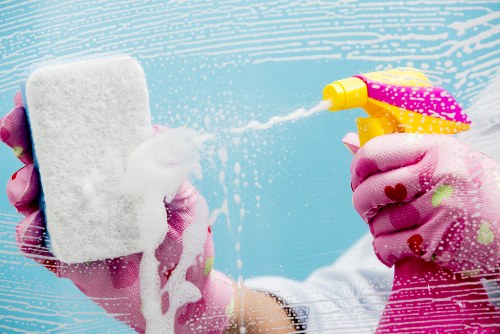Professional cleaning team maintaining a safe and orderly environment