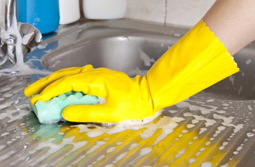 Kennington Cleaner team following safe cleaning procedures
