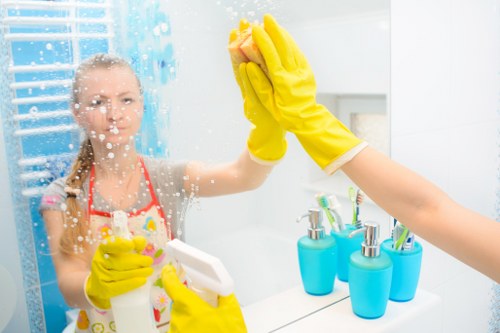 Team member documenting a cleaning complaint