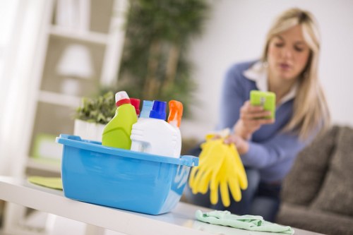 Risk assessment being completed before a cleaning job in Kennington